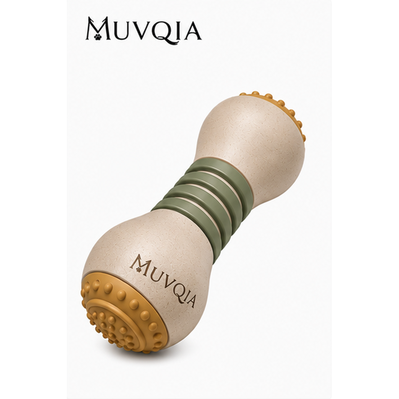 MUVQIA Flex-Grip Dog Chew Toy – Durable BPA-Free Chew & Toss Toy for Dogs, Easy-Hold Dumbbell Dog Toy for Teething, Fetch, Tug, Indoor & Outdoor Play