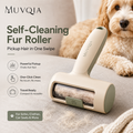 MUVQIA Self-Cleaning Pet Hair Roller for Couch, Sofa, Car Seat & Clothes – Reusable Dog and Cat Fur Remover, Portable Lint Roller for Pet Hair Cleanup
