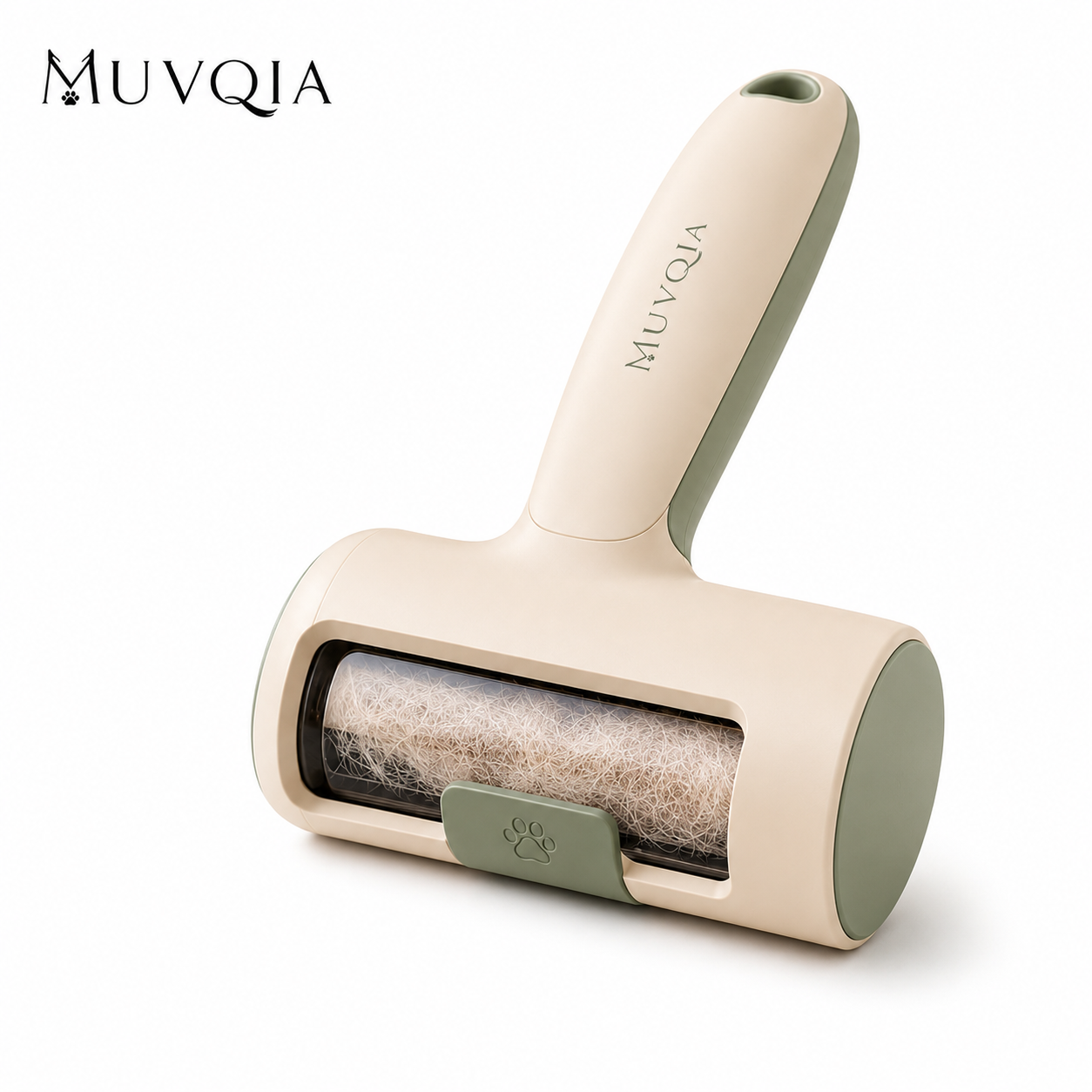 MUVQIA Self-Cleaning Pet Hair Roller for Couch, Sofa, Car Seat & Clothes – Reusable Dog and Cat Fur Remover, Portable Lint Roller for Pet Hair Cleanup