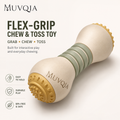 MUVQIA Flex-Grip Dog Chew Toy – Durable BPA-Free Chew & Toss Toy for Dogs, Easy-Hold Dumbbell Dog Toy for Teething, Fetch, Tug, Indoor & Outdoor Play